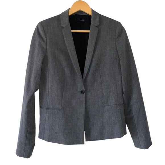 Elie Tahari Jackets & Blazers - Elie Tahari Blazer Women Size 6 Gray Single Button Jacket Business #